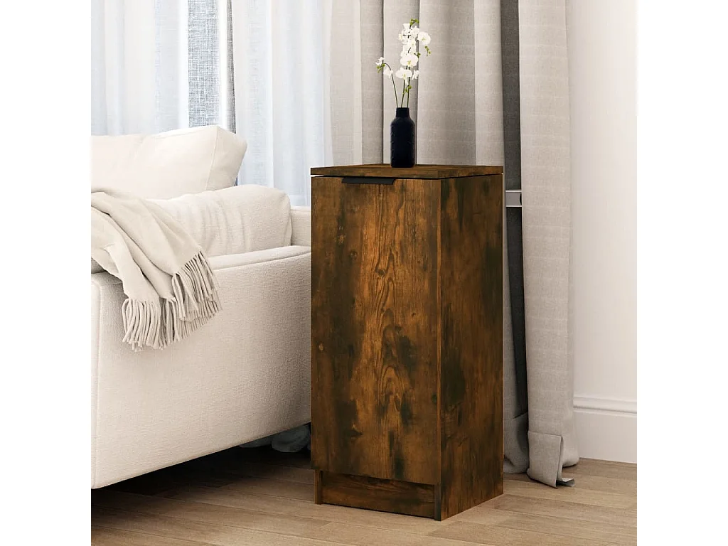 Buffet | Bahut | Meuble de rangement Chêne fumé 30x30x70 cm Bois d'ingénierie
