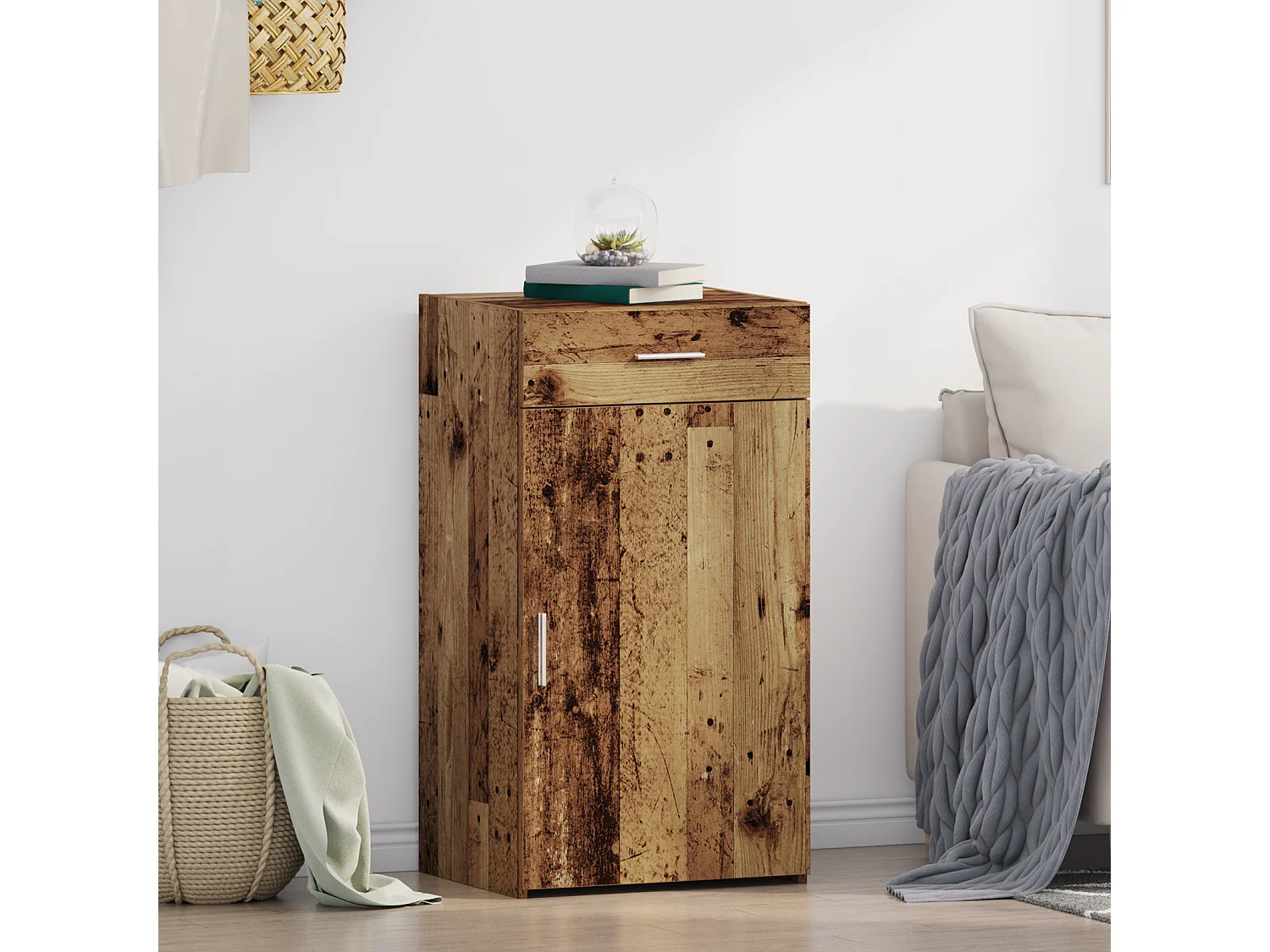 Credenza | Mobile | Armadio in legno vecchio 30x42,5x93 cm in legno ingegnerizzato