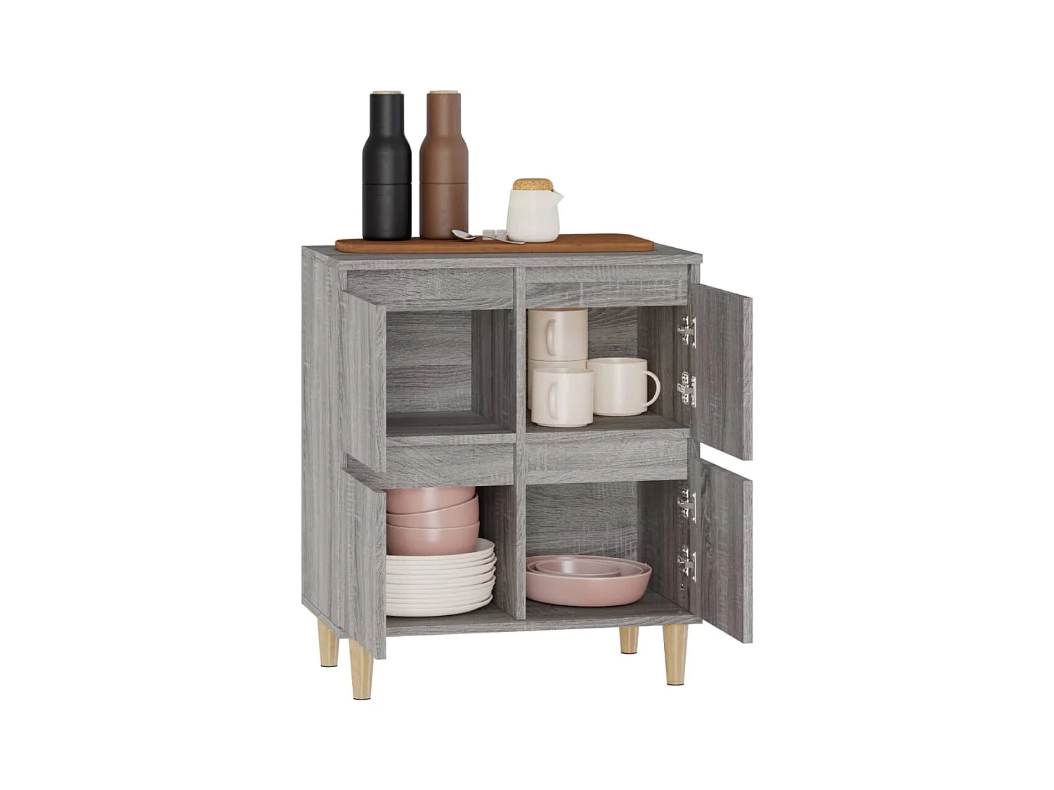 Credenza | Buffet | Armadio Grigio Sonoma 60x35x70 cm in Legno Multistrato