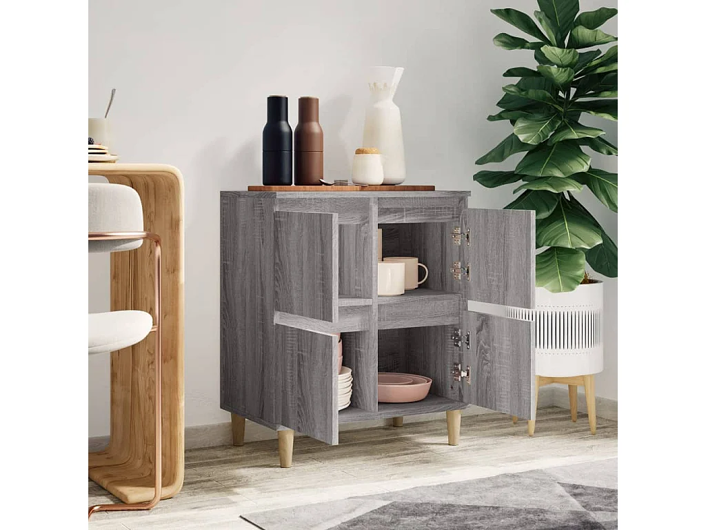 Buffet | Bahut | Meuble de rangement Sonoma gris 60x35x70 cm Bois d'ingénierie