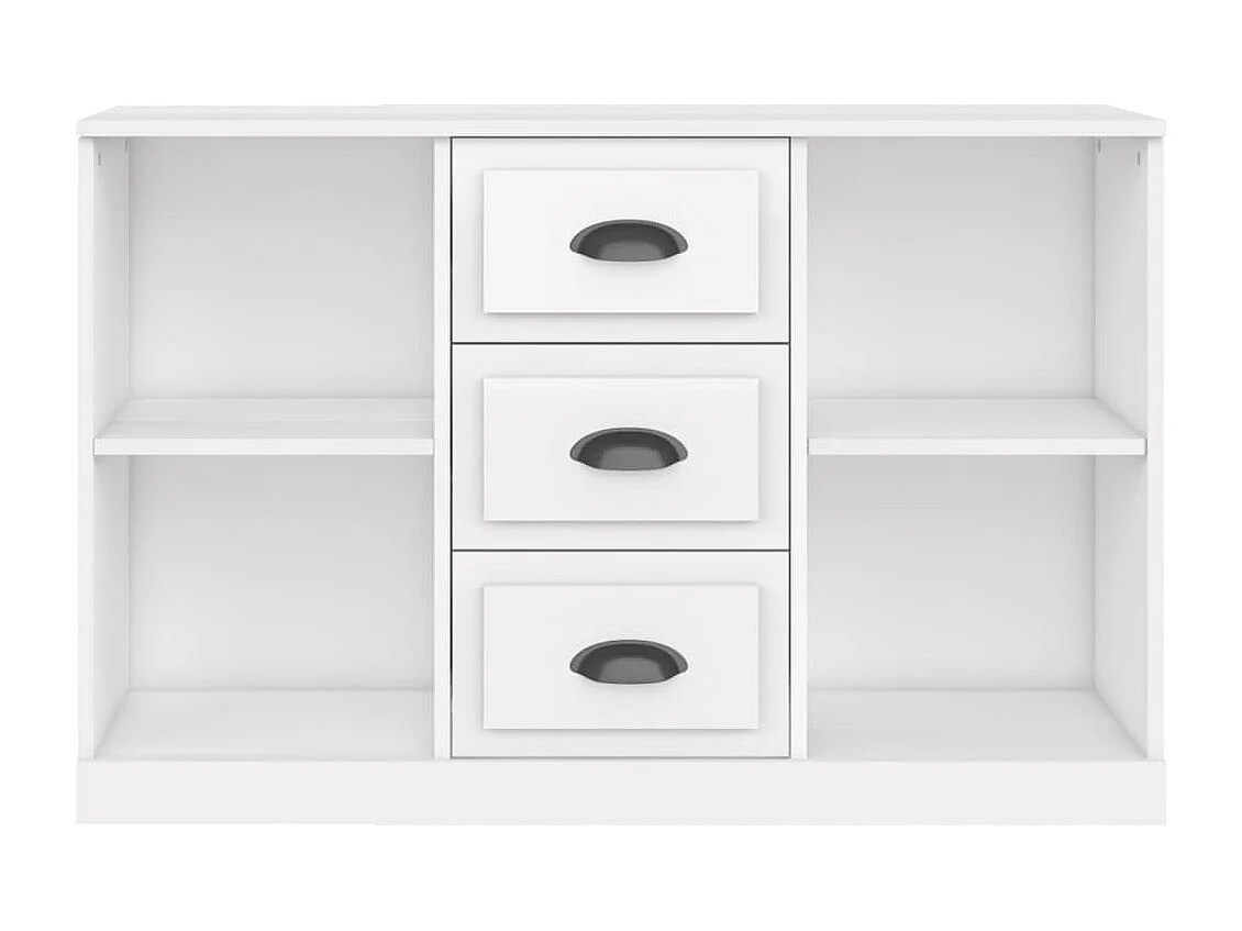 Buffet | Bahut | Meuble de rangement blanc brillant 104,5x35,5x67,5 cm bois d'ingénierie