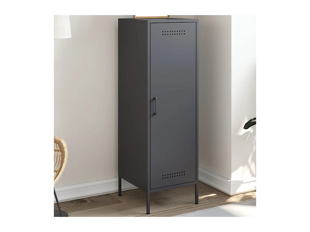 Buffet | Bahut | Meuble de rangement haut anthracite 36x39x113 cm acier