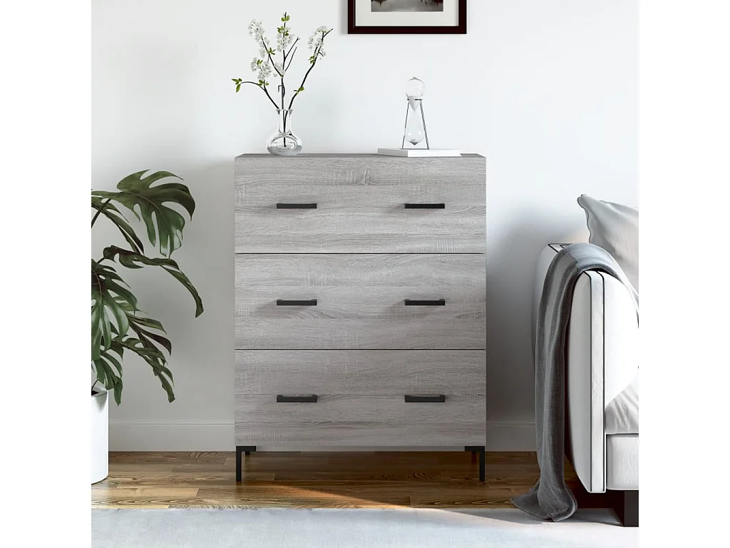 Credenza | Buffet | Armadio Grigio Sonoma 69,5x34x90 cm in Legno Multistrato
