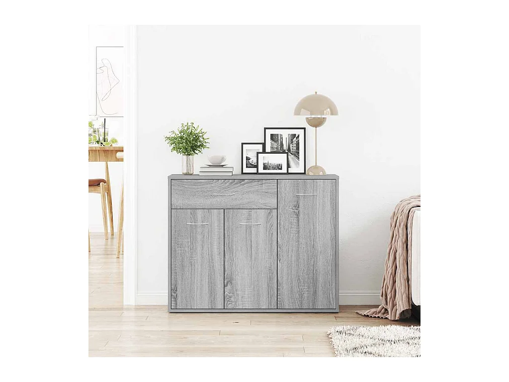 Credenza | Buffet | Armadio Grigio Sonoma 88x30x70 cm in Legno Ingegnerizzato
