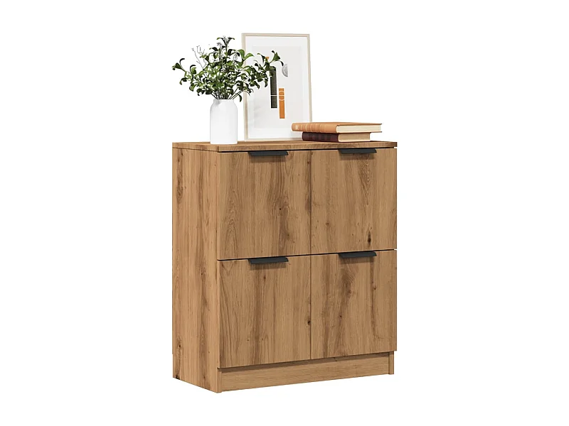 Buffet | Bahut | Meuble de rangement chêne artisanal 60x30x70 cm bois d'ingénierie