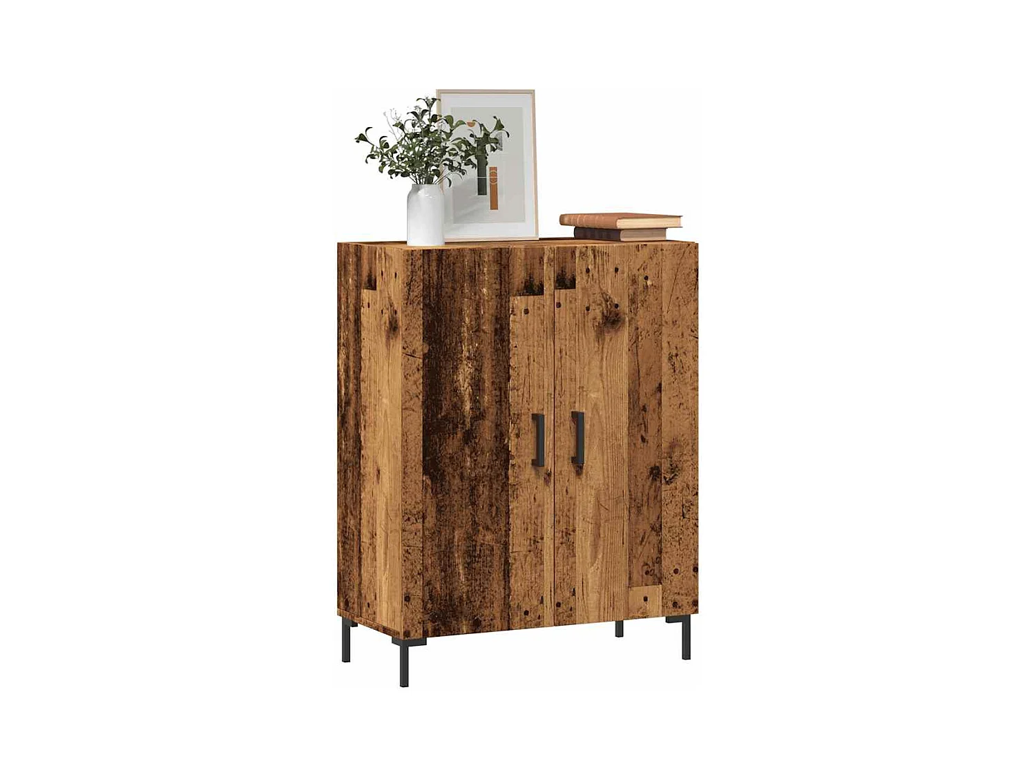 Buffet | Bahut | Meuble de rangement vieux bois 69,5x34x90 cm bois d'ingénierie