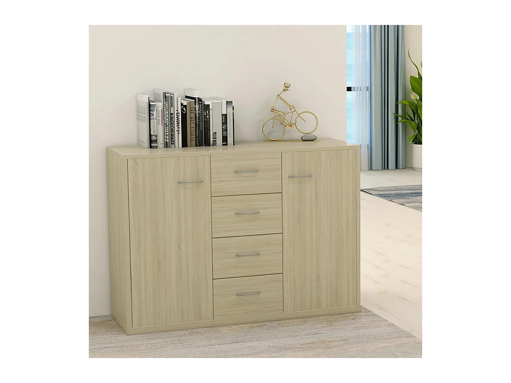 Credenza | Buffet | Armadio Rovere Sonoma 88x30x65 cm in Legno Multistrato