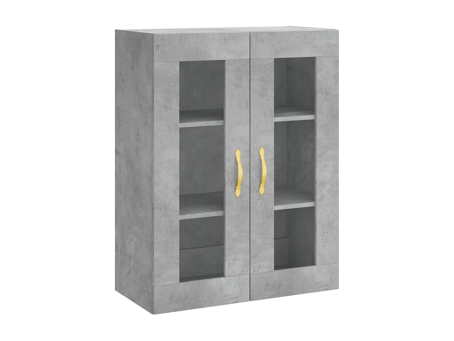 Credenza | Buffet | Armadio Grigio Cemento 69,5x34x180 cm in Legno Multistrato