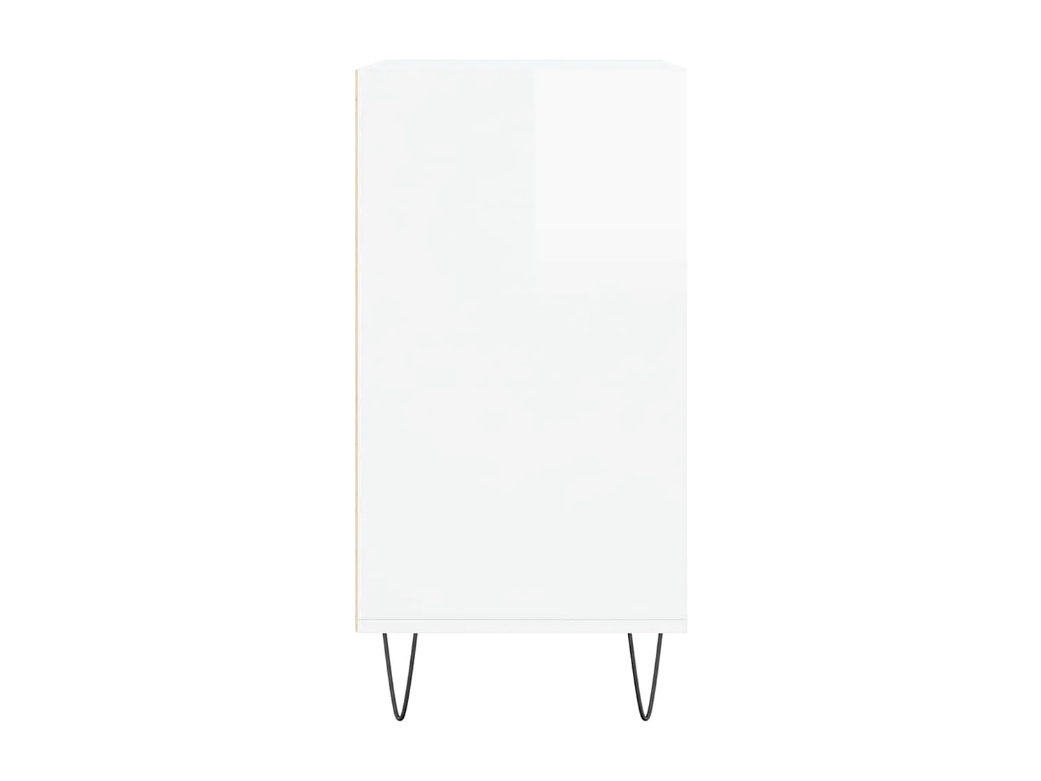 Credenza | Buffet | Armadio Bianco Lucido 57x35x70 cm in Legno Multistrato