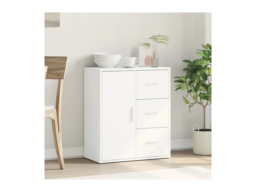 Buffet | Bahut | Meuble de rangement blanc 60x31x70 cm bois d'ingénierie