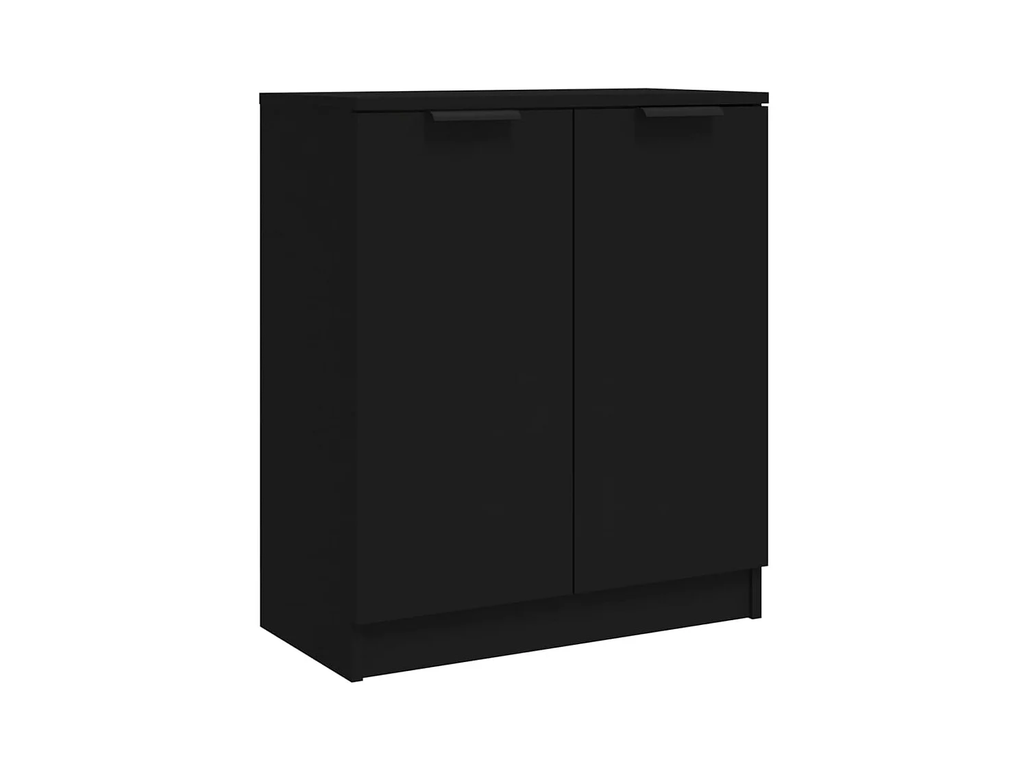 Buffets | Bahuts | Meuble de rangement 2 pcs Noir 60x30x70 cm Bois d'ingénierie