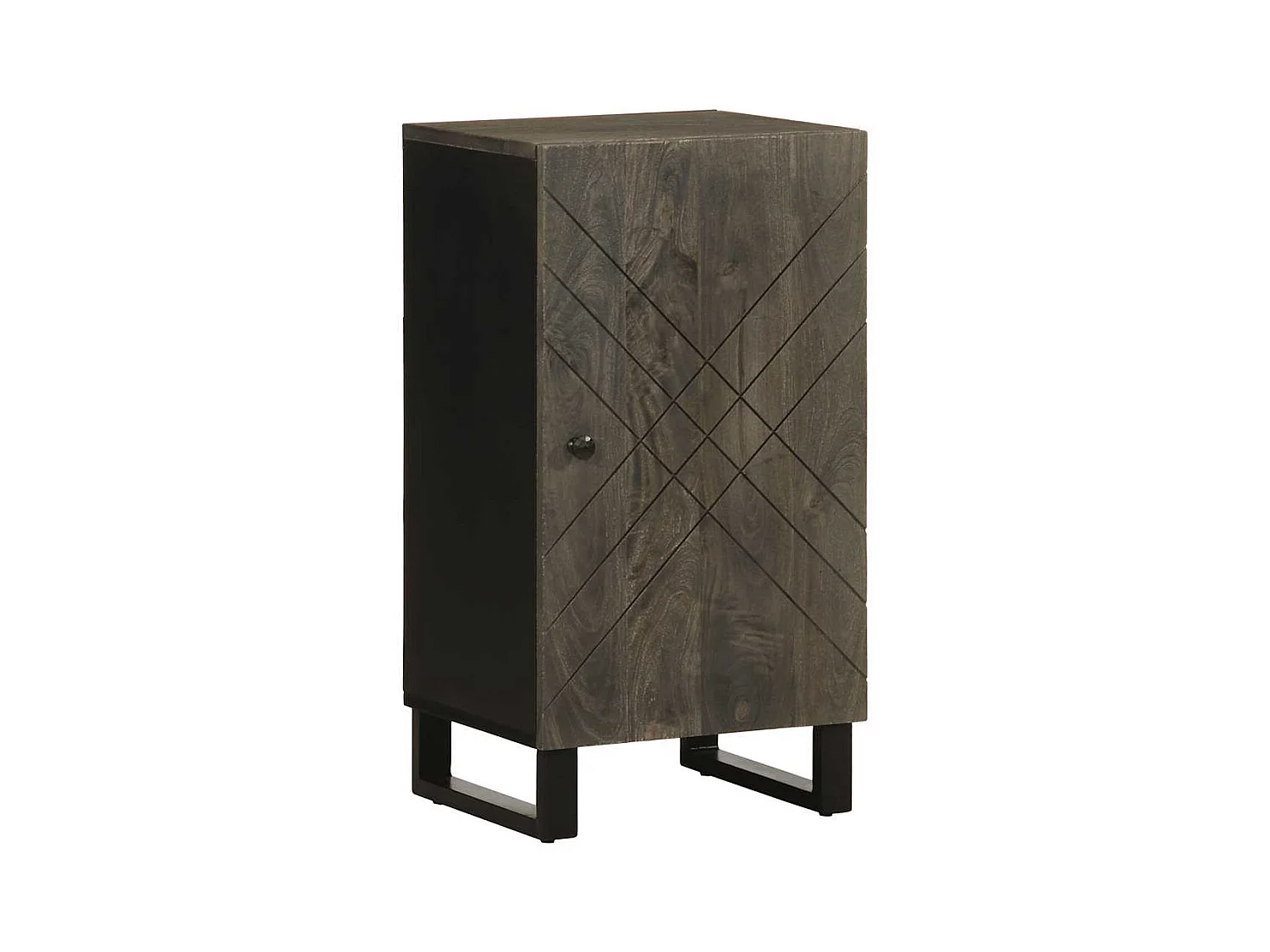 Buffet | Bahut | Meuble de rangement noir 40x33x75 cm bois massif de manguier
