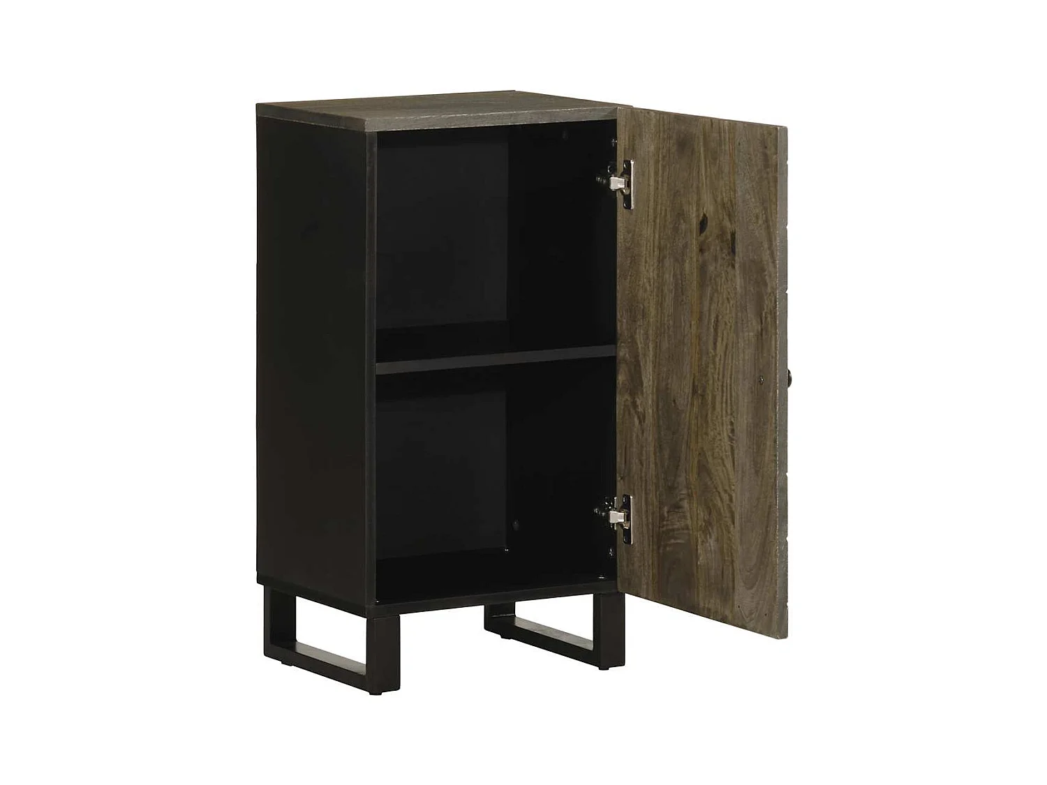 Buffet | Bahut | Meuble de rangement noir 40x33x75 cm bois massif de manguier