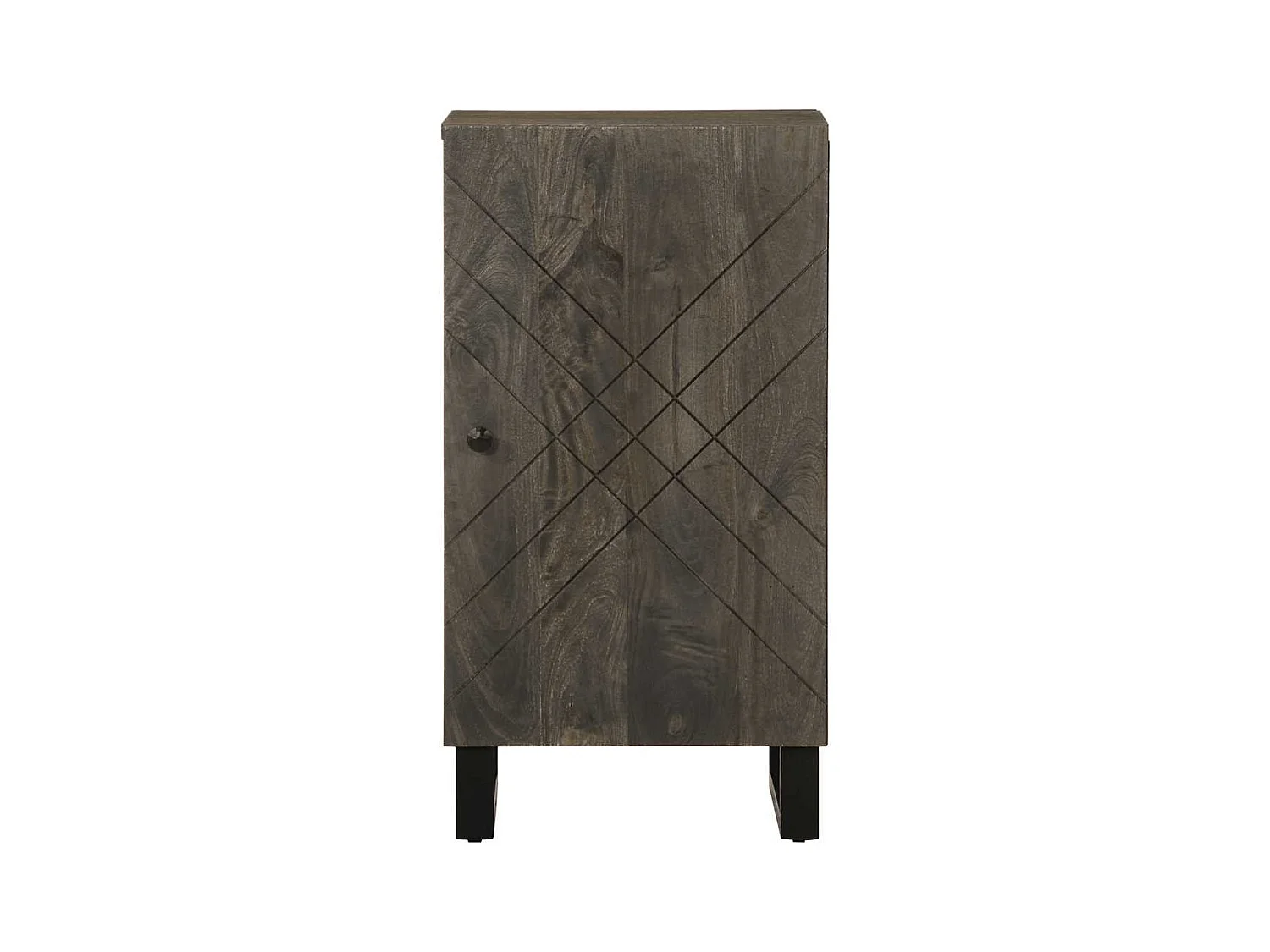 Buffet | Bahut | Meuble de rangement noir 40x33x75 cm bois massif de manguier