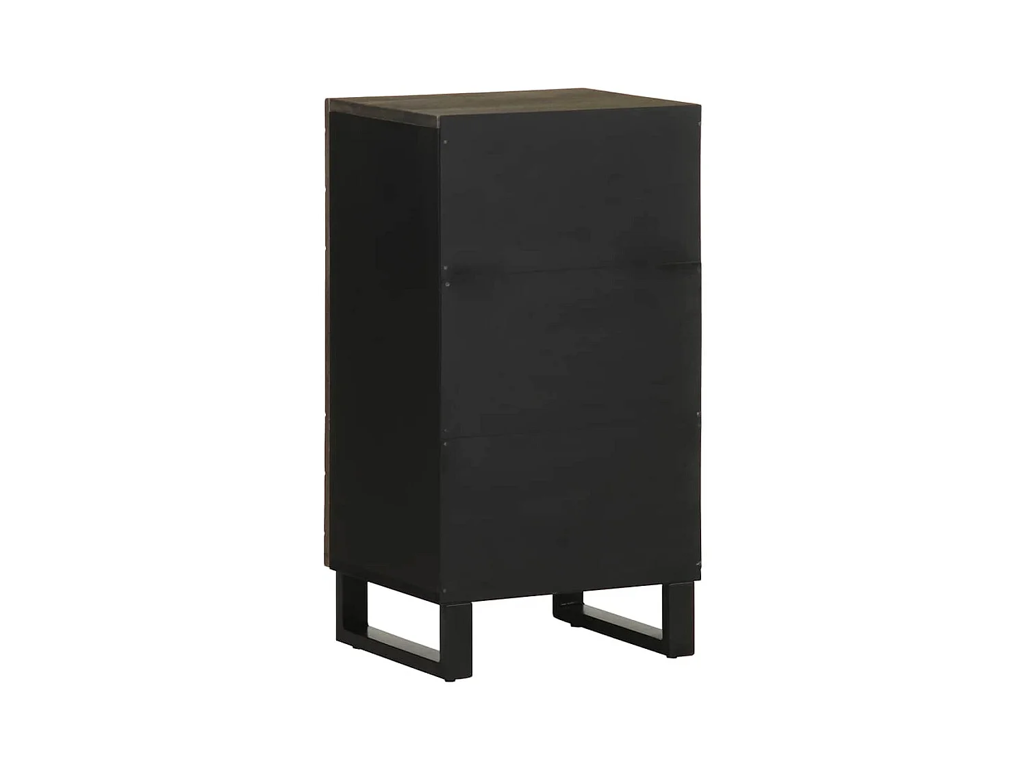 Buffet | Bahut | Meuble de rangement noir 40x33x75 cm bois massif de manguier