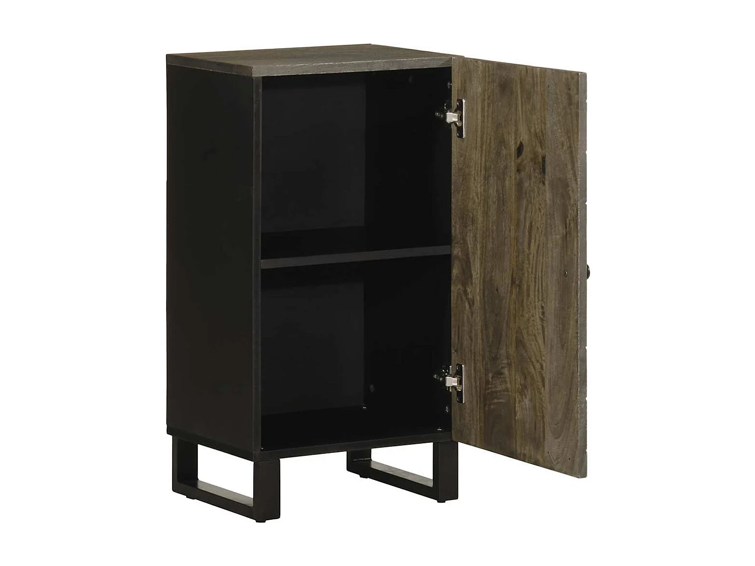 Buffet | Bahut | Meuble de rangement noir 40x33x75 cm bois massif de manguier