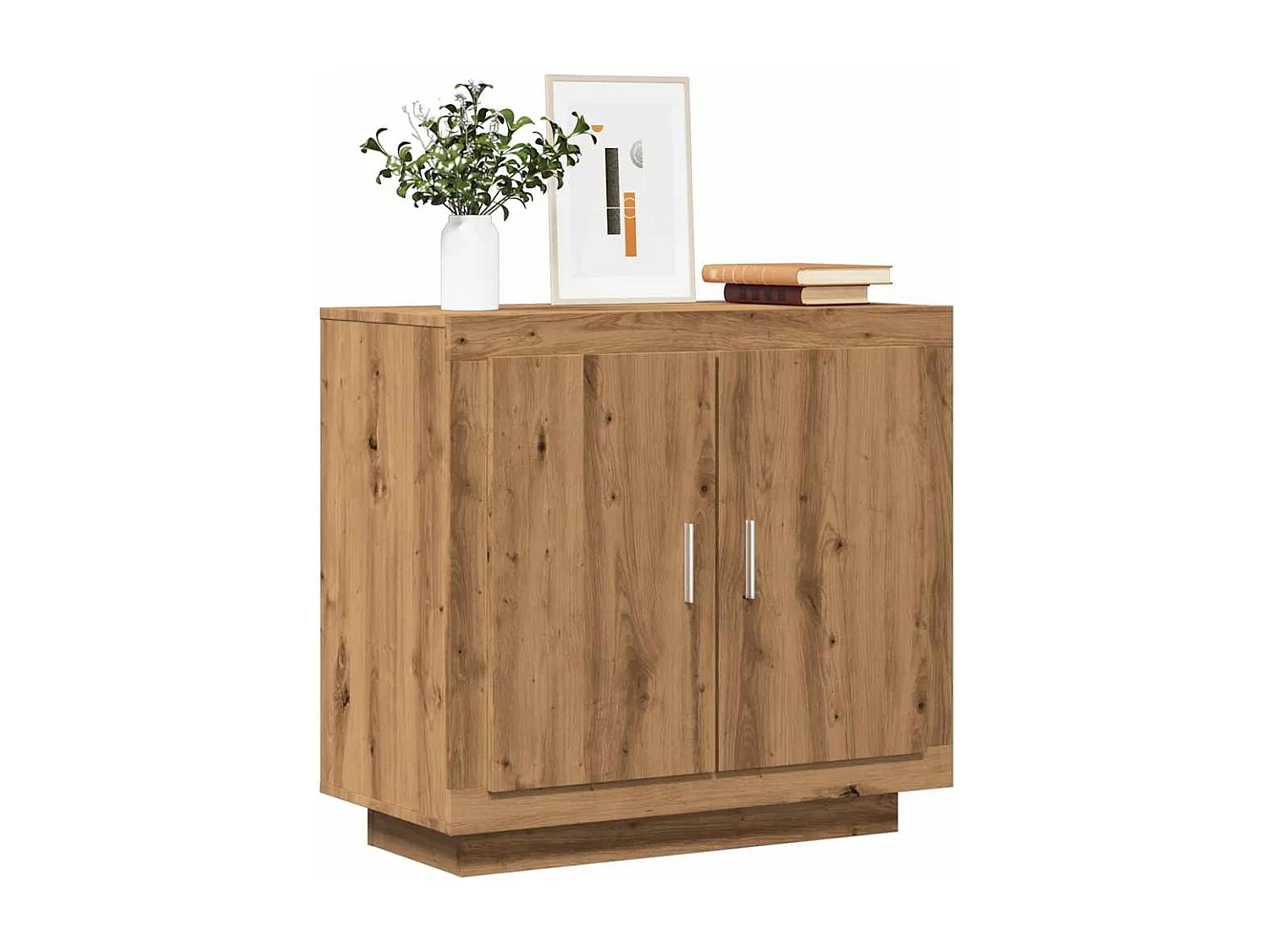 Buffet | Bahut | Meuble de rangement chêne artisanal 80x40x75 cm bois d'ingénierie