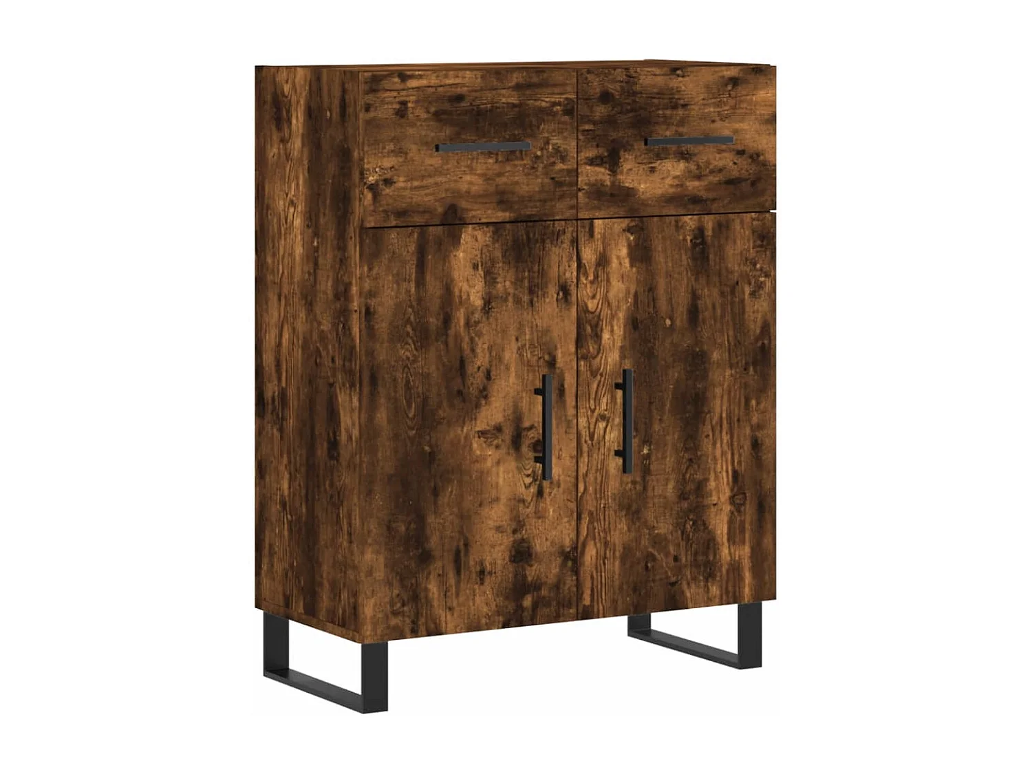 Buffet | Bahut | Meuble de rangement chêne fumé 69,5x34x90 cm bois d'ingénierie