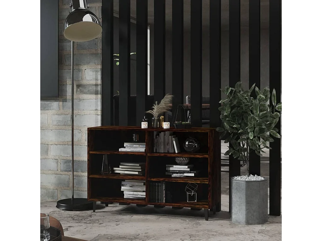 Buffet | Bahut | Meuble de rangement Chêne fumé 103,5x35x70 cm Bois d'ingénierie