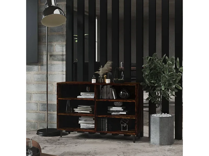 Buffet | Bahut | Meuble de rangement Chêne fumé 103,5x35x70 cm Bois d'ingénierie