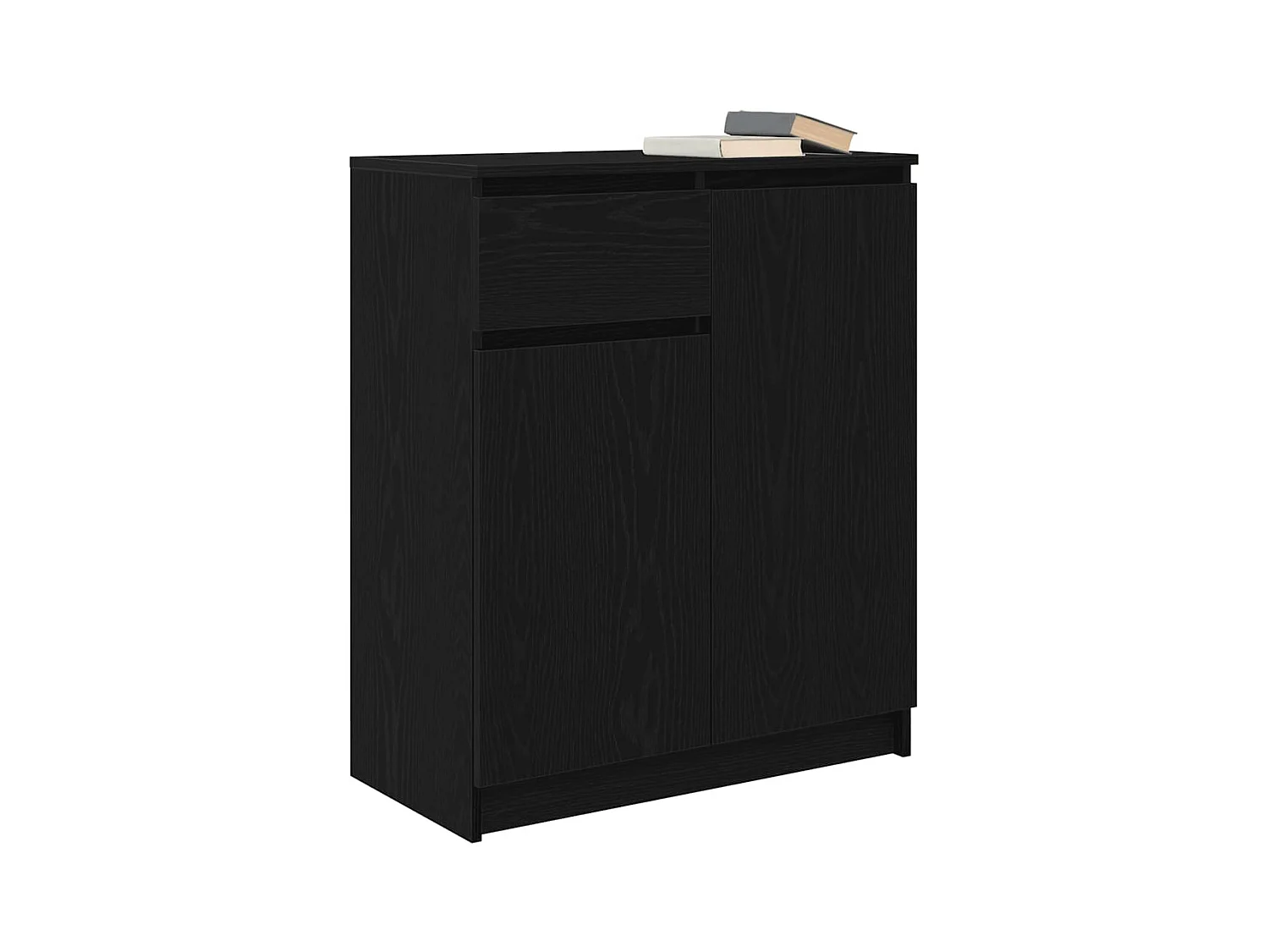 Buffet | Commode à tiroir | Meuble de rangement avec tiroir chêne noir 71x35x84 cm bois d'ingénierie