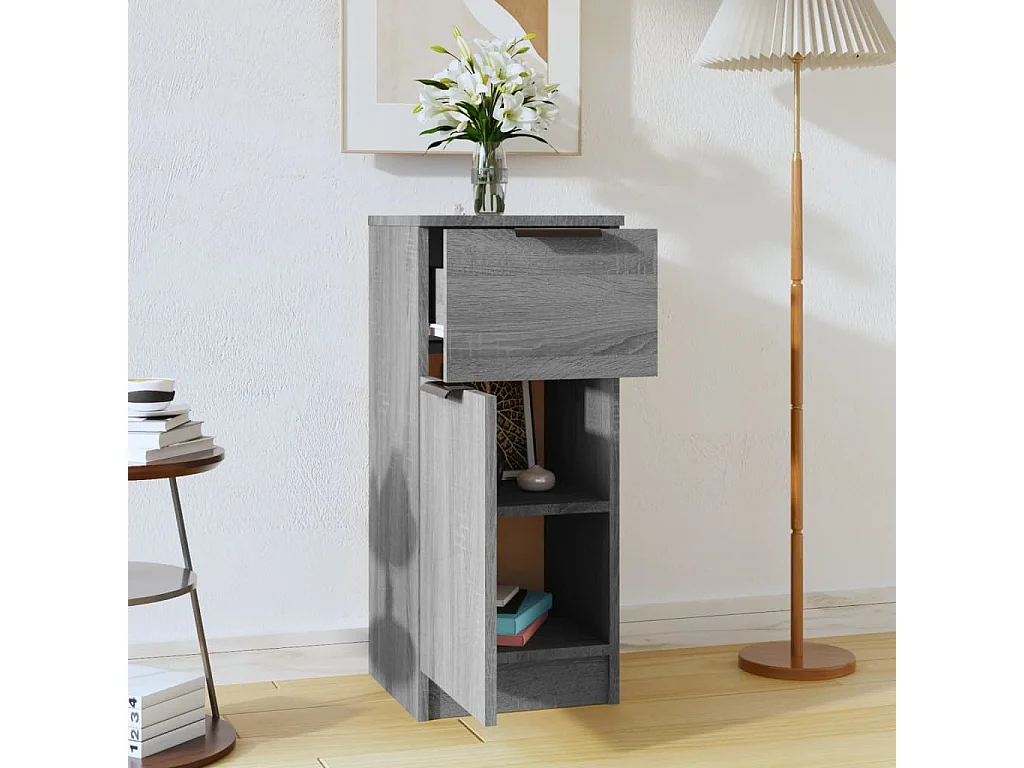 Buffet | Commode à tiroir | Meuble de rangement Sonoma gris 30x30x70 cm Bois d'ingénierie