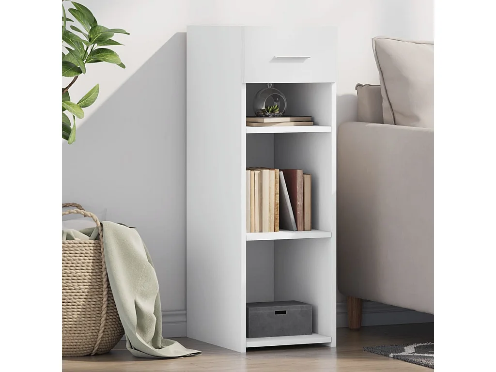 Buffet | Bahut | Meuble de rangement blanc 30x42,5x93 cm bois d'ingénierie