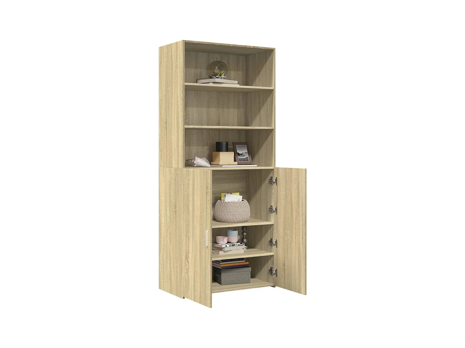 Buffet | Bahut | Meuble de rangement haut chêne sonoma 80x42,5x185 cm bois d'ingénierie