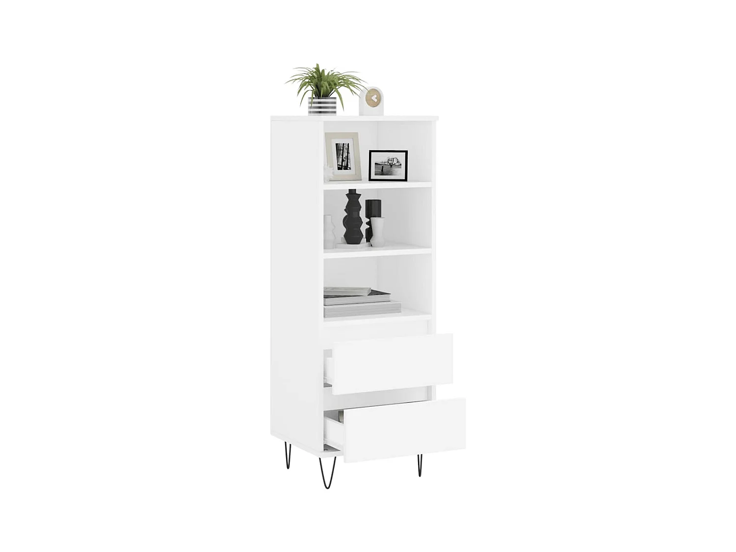 Buffet | Bahut | Meuble de rangement haut Blanc 40x36x110 cm Bois d'ingénierie