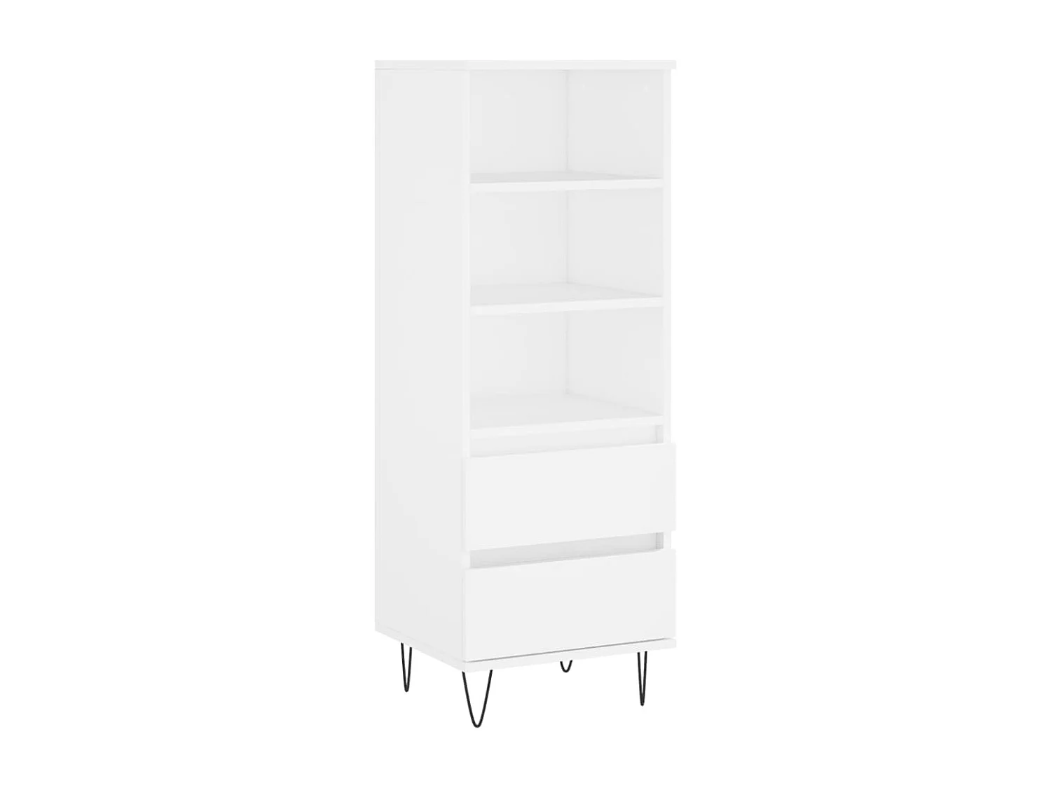 Credenza | Buffet | Armadio Bianco 40x36x110 cm in Legno Multistrato