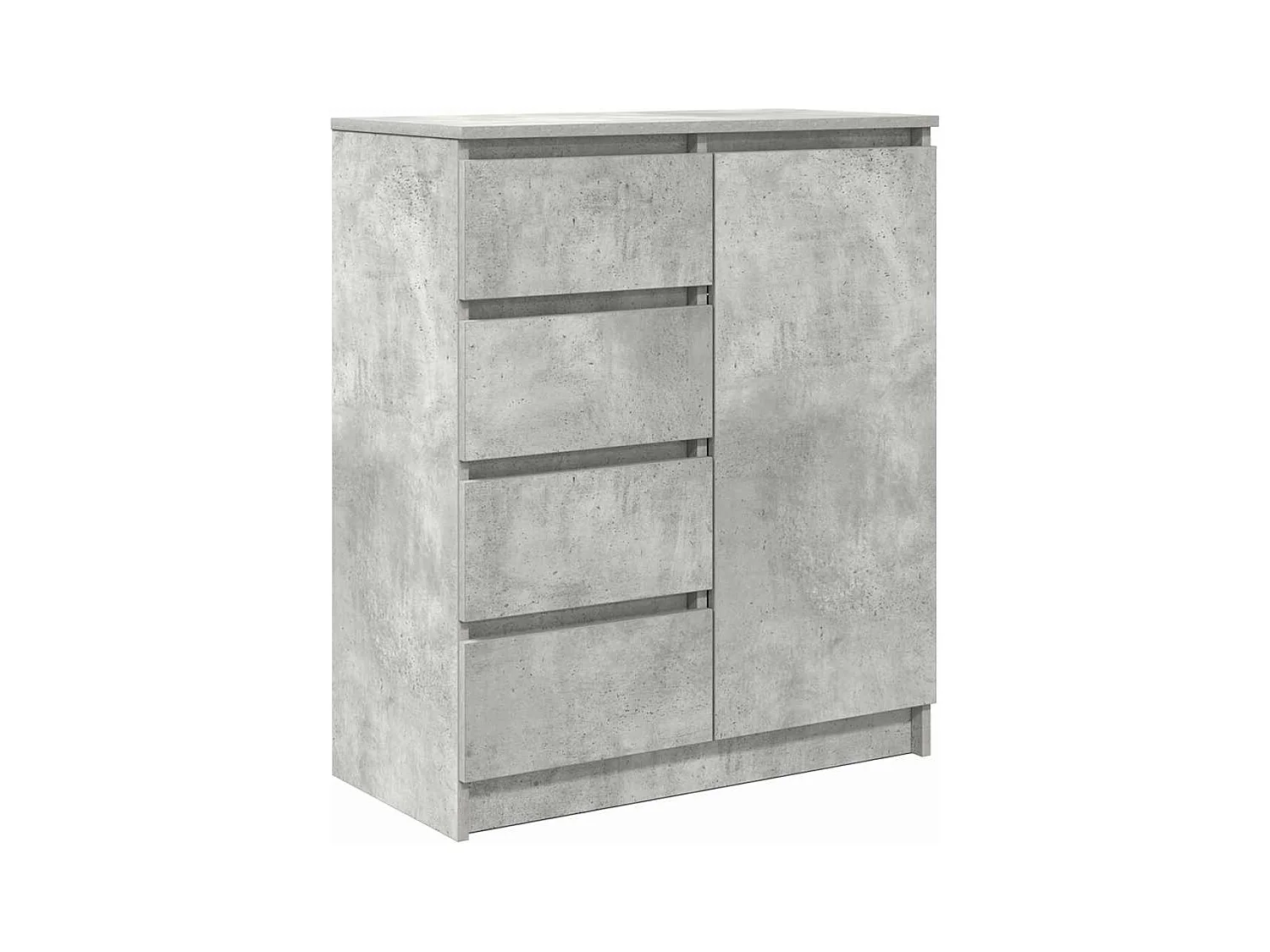 Credenza | Buffet | Armadio con Cassetti Grigio Cemento 71x35x84 cm in Truciolato