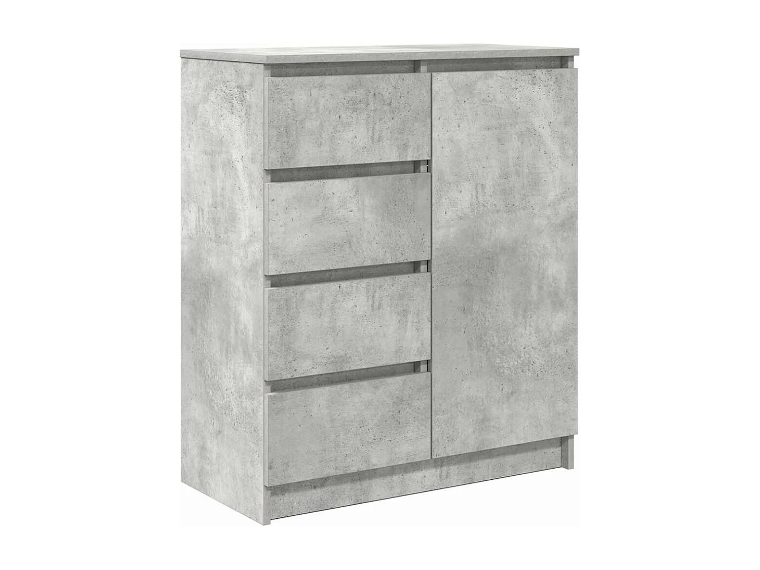 Credenza | Buffet | Armadio con Cassetti Grigio Cemento 71x35x84 cm in Truciolato