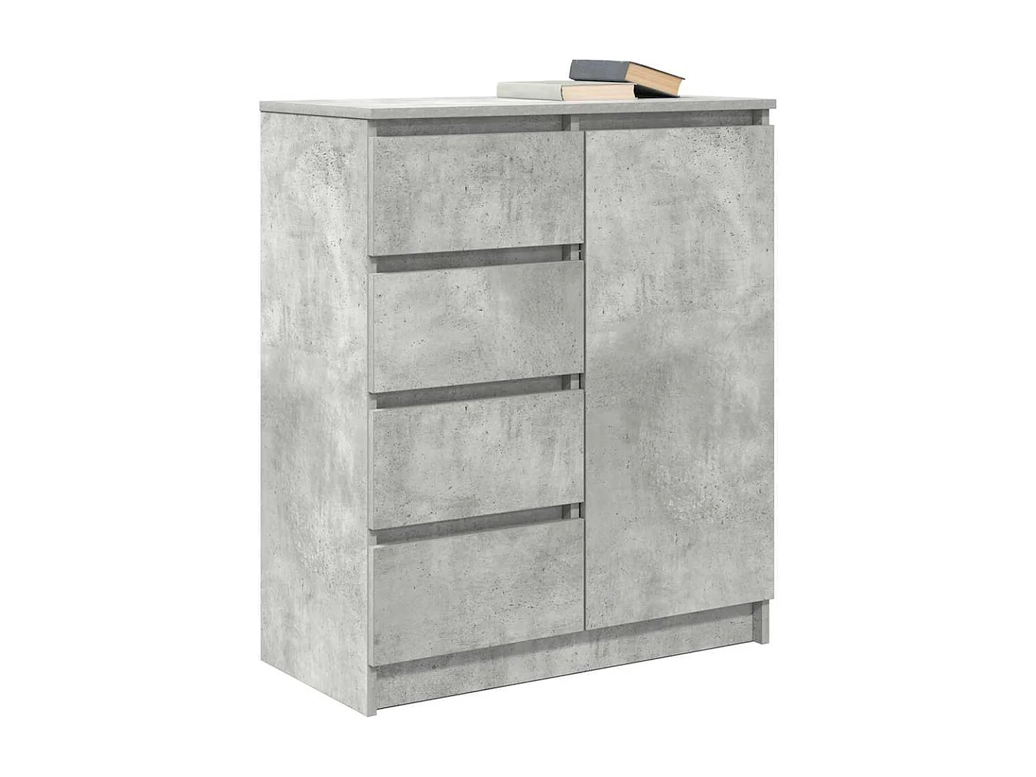 Credenza | Buffet | Armadio con Cassetti Grigio Cemento 71x35x84 cm in Truciolato