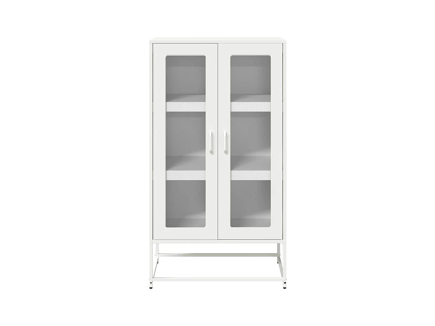 Credenza | Buffet | Armadio Bianca 68x39x123 cm in Acciaio