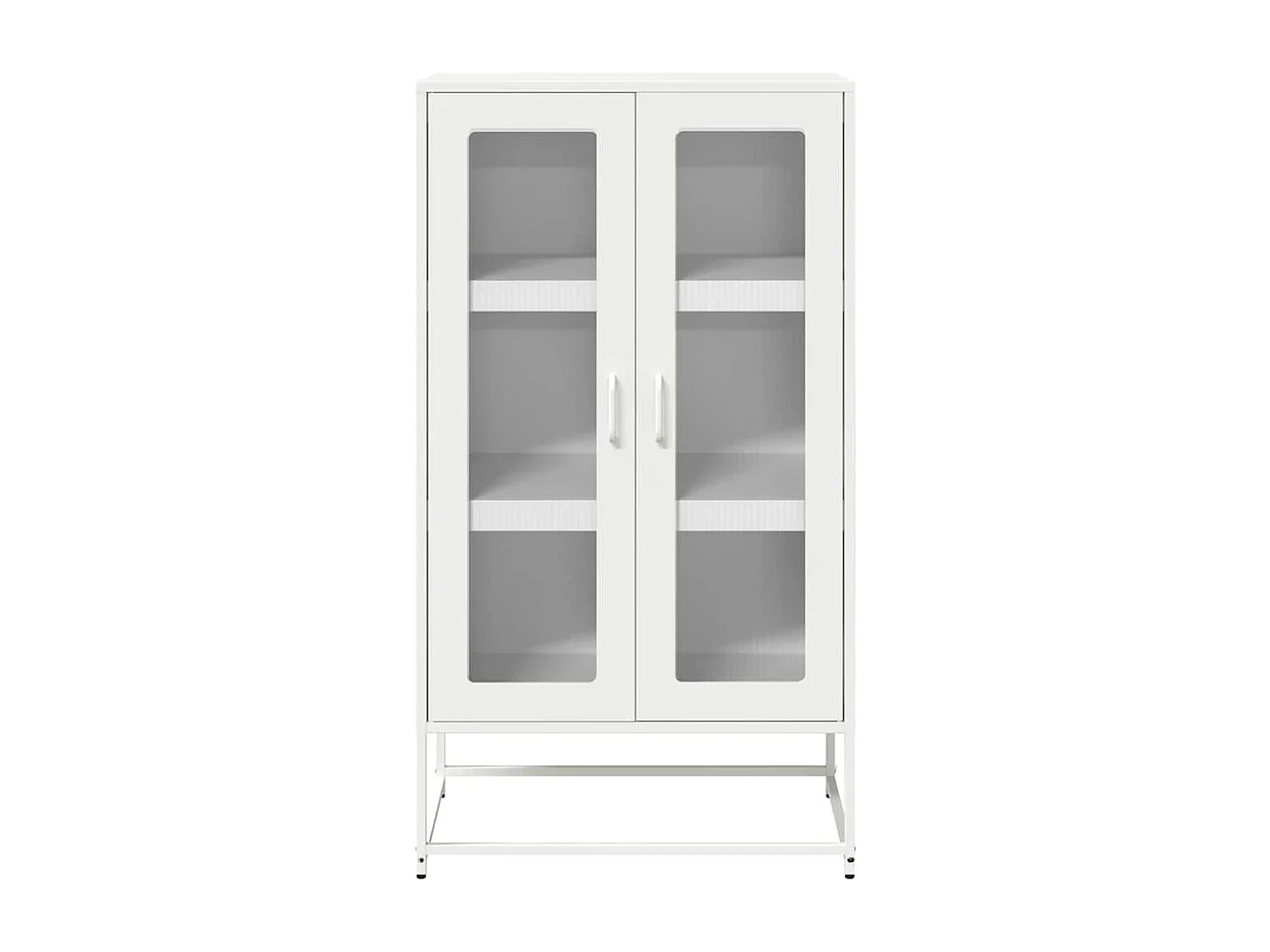 Credenza | Buffet | Armadio Bianca 68x39x123 cm in Acciaio