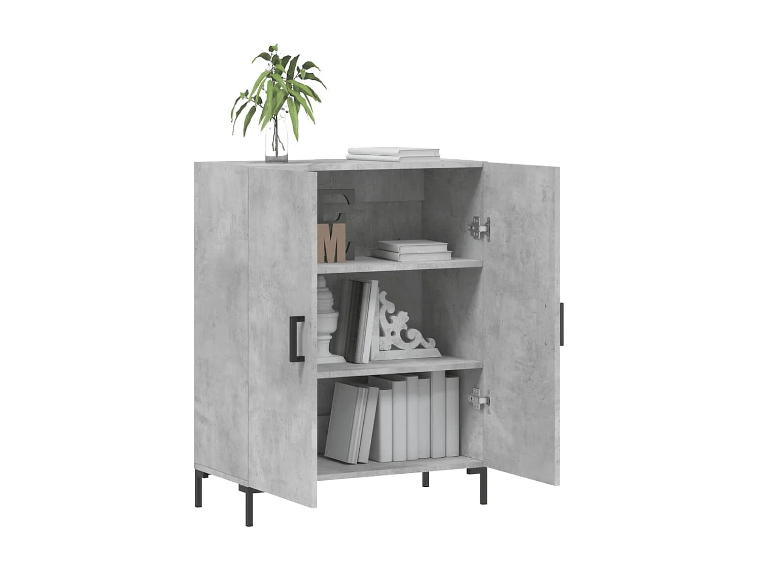 Buffet | Bahut | Meuble de rangement gris béton 69,5x34x90 cm bois d'ingénierie