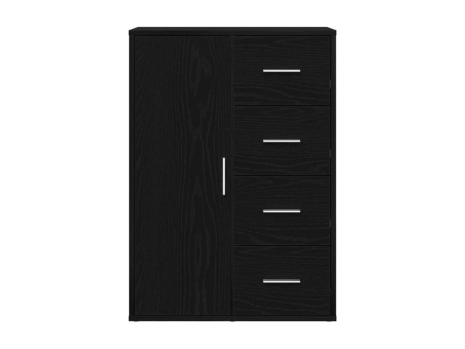 Buffet | Bahut | Meuble de rangement Noir Chêne 60x31x84 cm en bois d'ingénierie