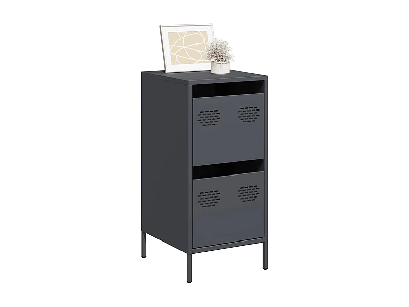 Buffet | Commode à tiroir | Meuble de rangement anthracite 35x39x73,5 cm acier laminé à froid