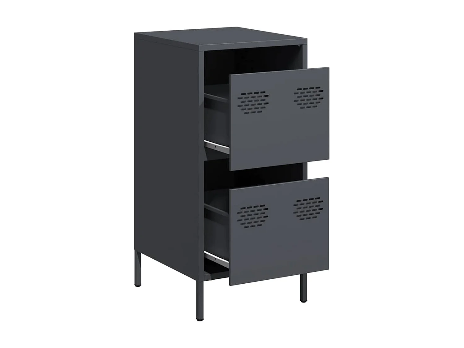 Buffet | Commode à tiroir | Meuble de rangement anthracite 35x39x73,5 cm acier laminé à froid