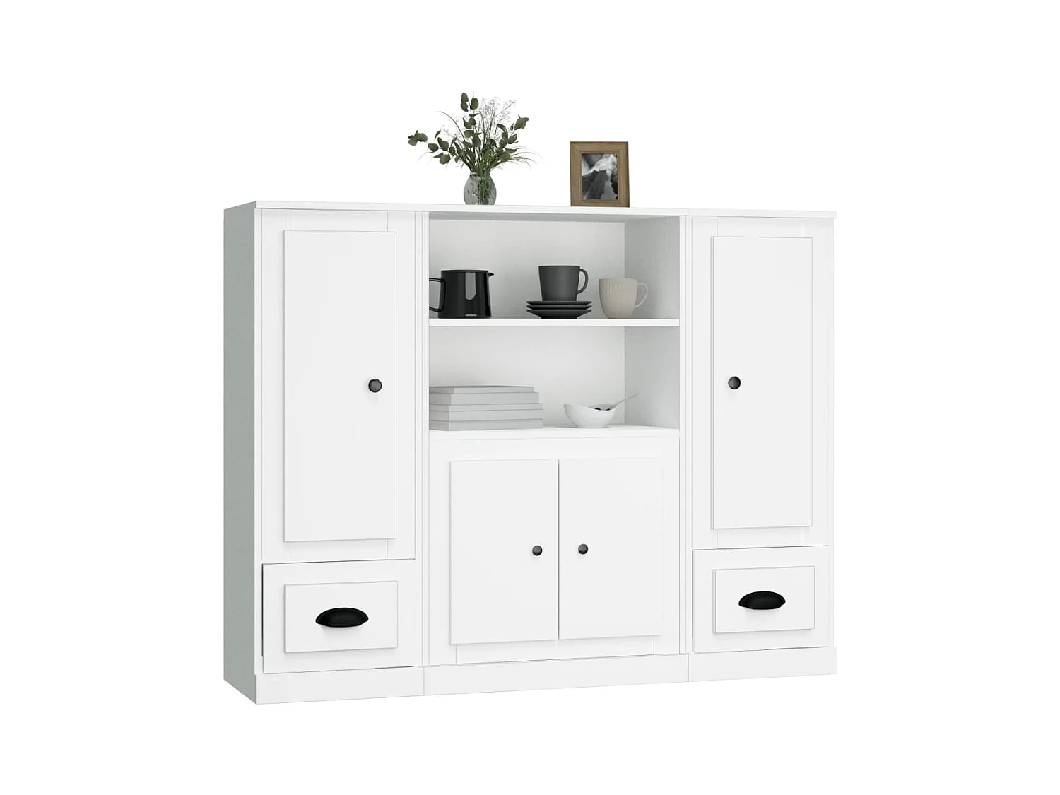 Buffets | Bahuts | Meuble de rangement 3 pcs blanc bois d'ingénierie