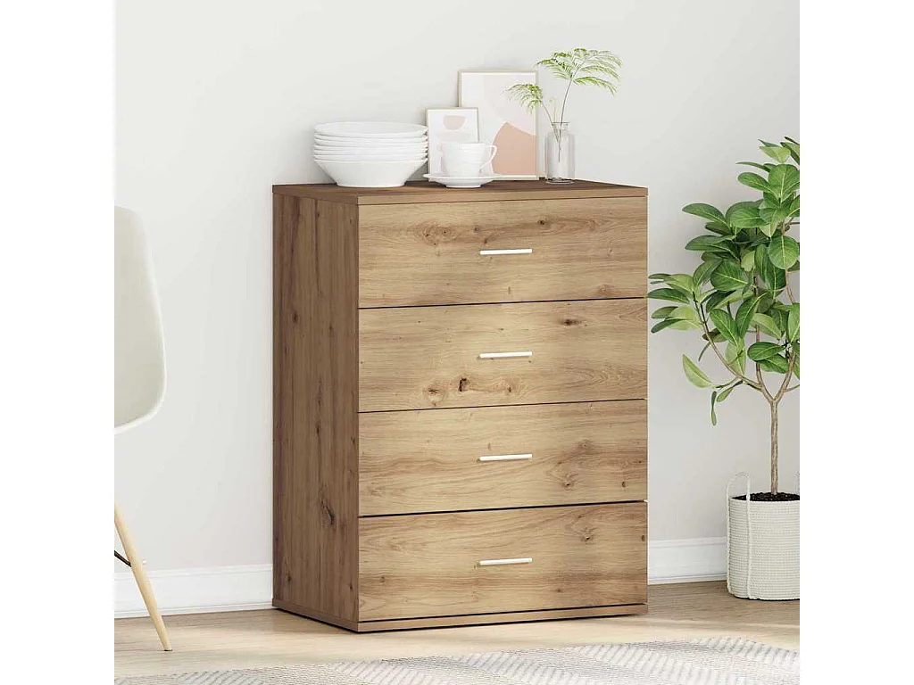 Buffet | Bahut | Meuble de rangement Chêne artisan 60 x 39 x 80 cm Bois d'ingénierie