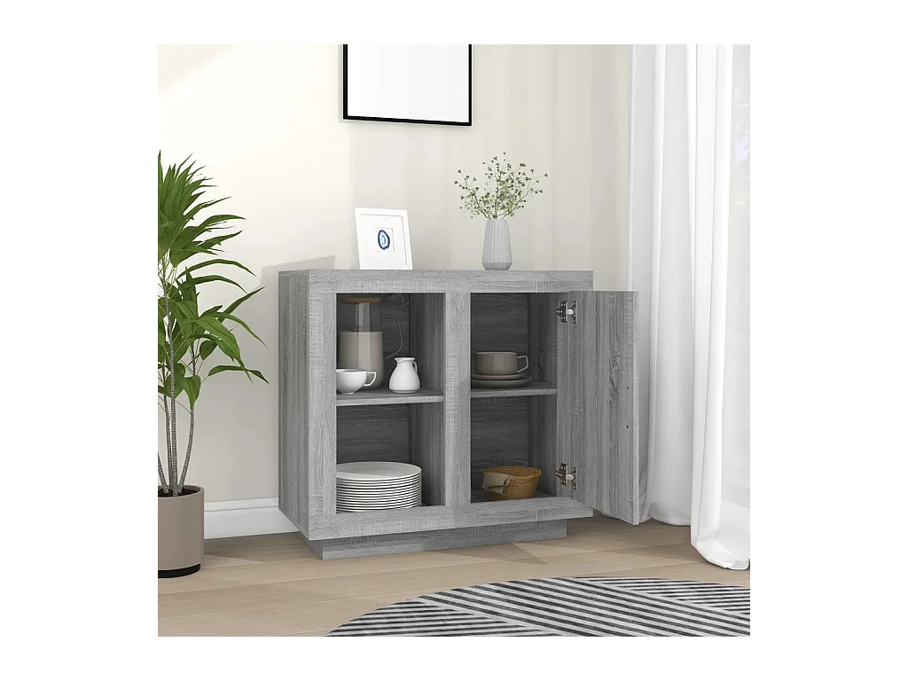 Credenza | Buffet | Armadio Grigio Sonoma 80x40x75 cm