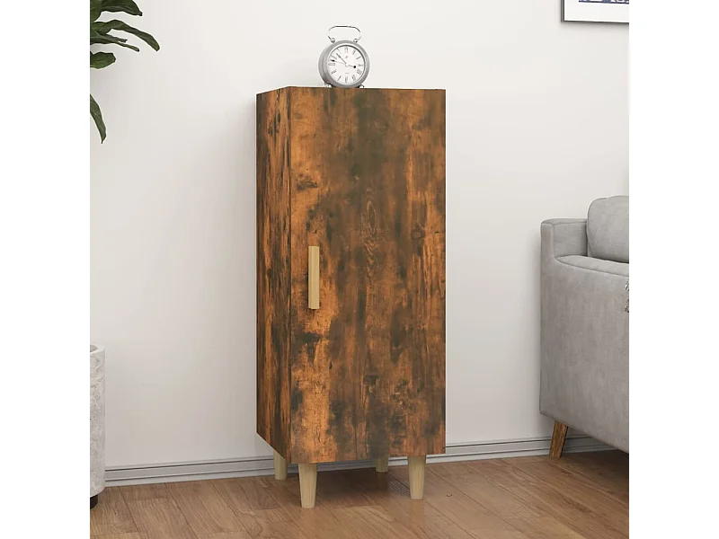 Buffet | Bahut | Meuble de rangement Chêne fumé 34,5x34x90 cm Bois d'ingénierie