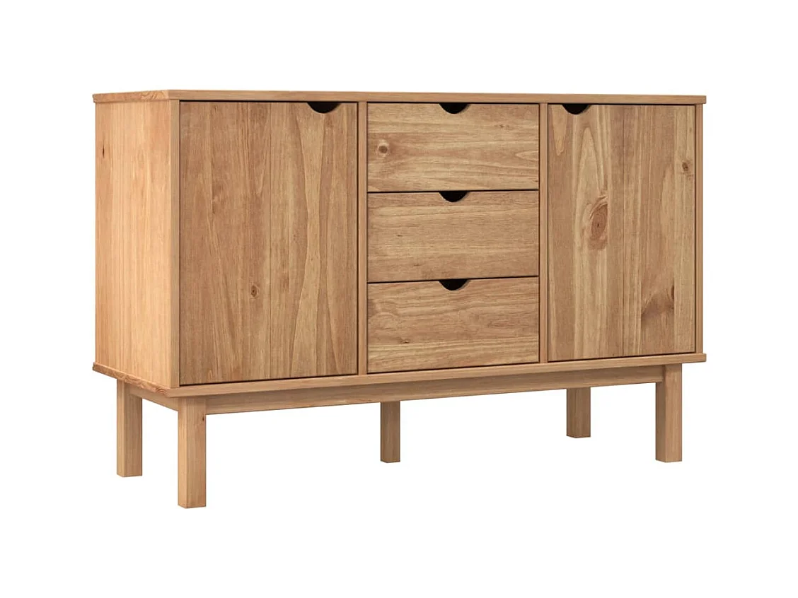 Buffet | Commode à tiroir | Meuble de rangement OTTA 113,5x43x73 cm Bois massif de pin