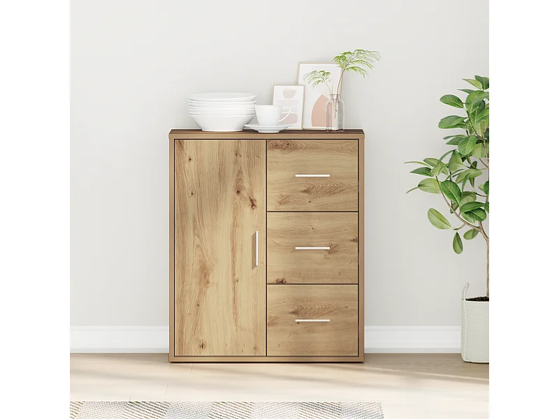 Buffet | Bahut | Meuble de rangement chêne artisanal 60 x 31 x 70 cm Bois d'ingénierie