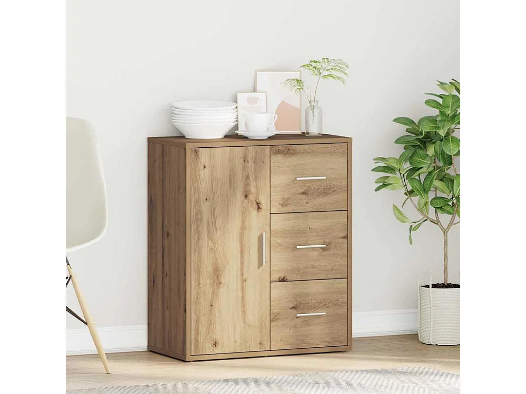 Buffet | Bahut | Meuble de rangement chêne artisanal 60 x 31 x 70 cm Bois d'ingénierie