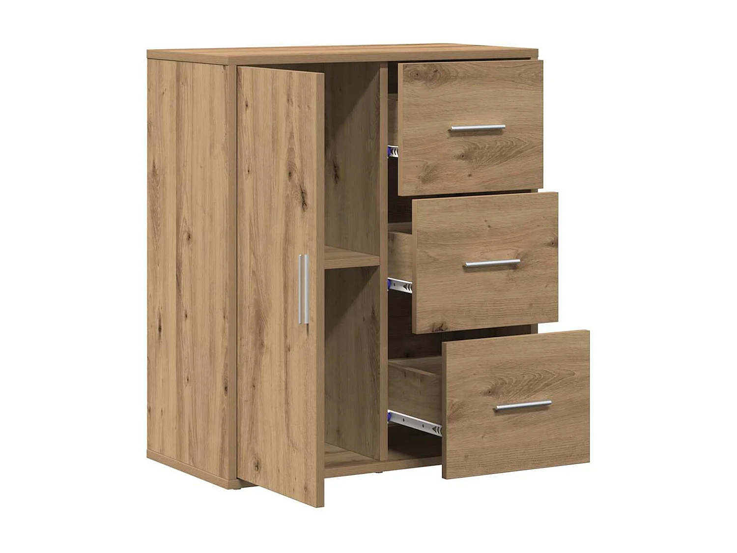 Buffet | Bahut | Meuble de rangement chêne artisanal 60 x 31 x 70 cm Bois d'ingénierie