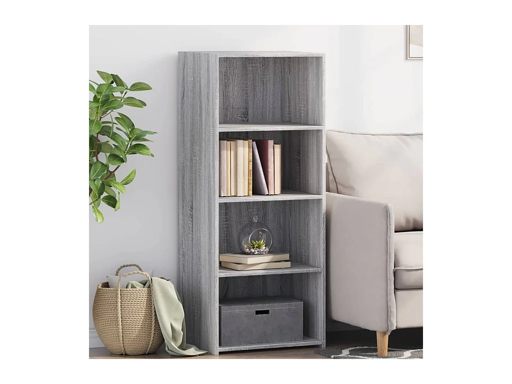 Credenza | Buffet | Armadio Grigio Sonoma 50x41x124 cm in Legno Multistrato