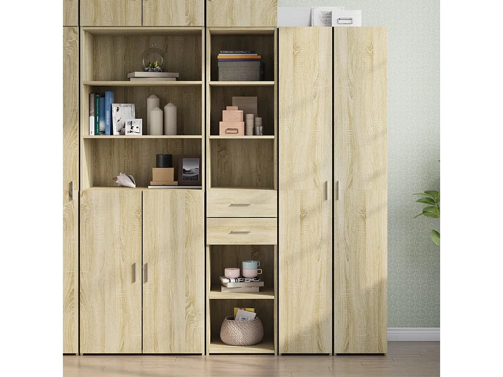 Buffet | Bahut | Meuble de rangement haut chêne sonoma 40x42,5x185 cm bois d'ingénierie