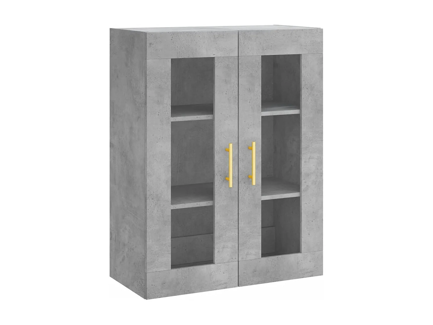 Credenza | Buffet | Armadio Grigio Cemento 69,5x34x180 cm in Legno Multistrato